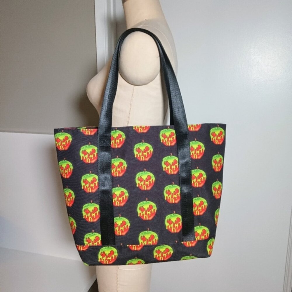 Poison Apple Snow White Inspired Zip Top Shoulder Tote Handmade bag